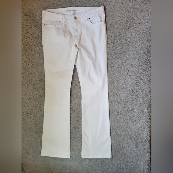 Michael Kors white denim jeans, size 4, inseam 32 inches long - Picture 2 of 7